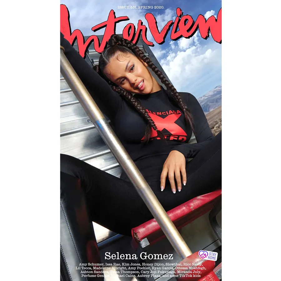 Selena Gomez Wears Braided Pigtails Cover Interview Magazine