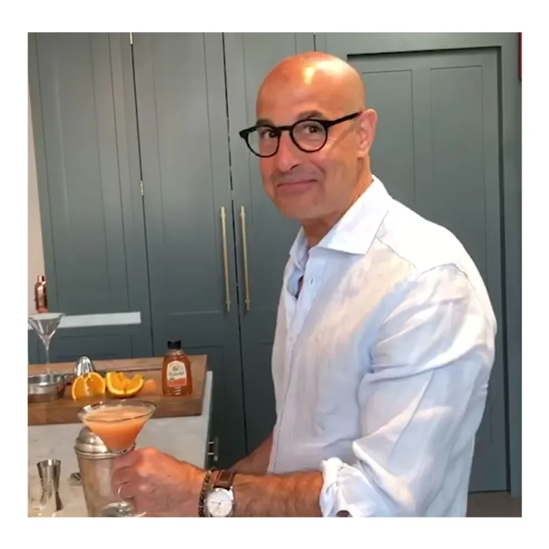 Stanley Tucci John Krasinski Hosts Virtual Potluck