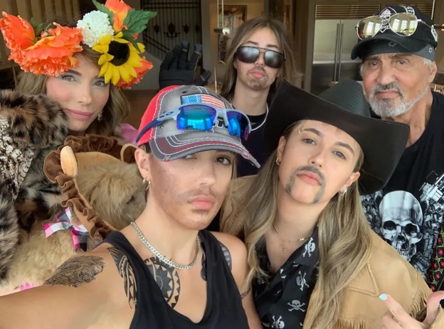 Sylvester Stallone His Daughters Show Off Tiger King-Inspired Costumes