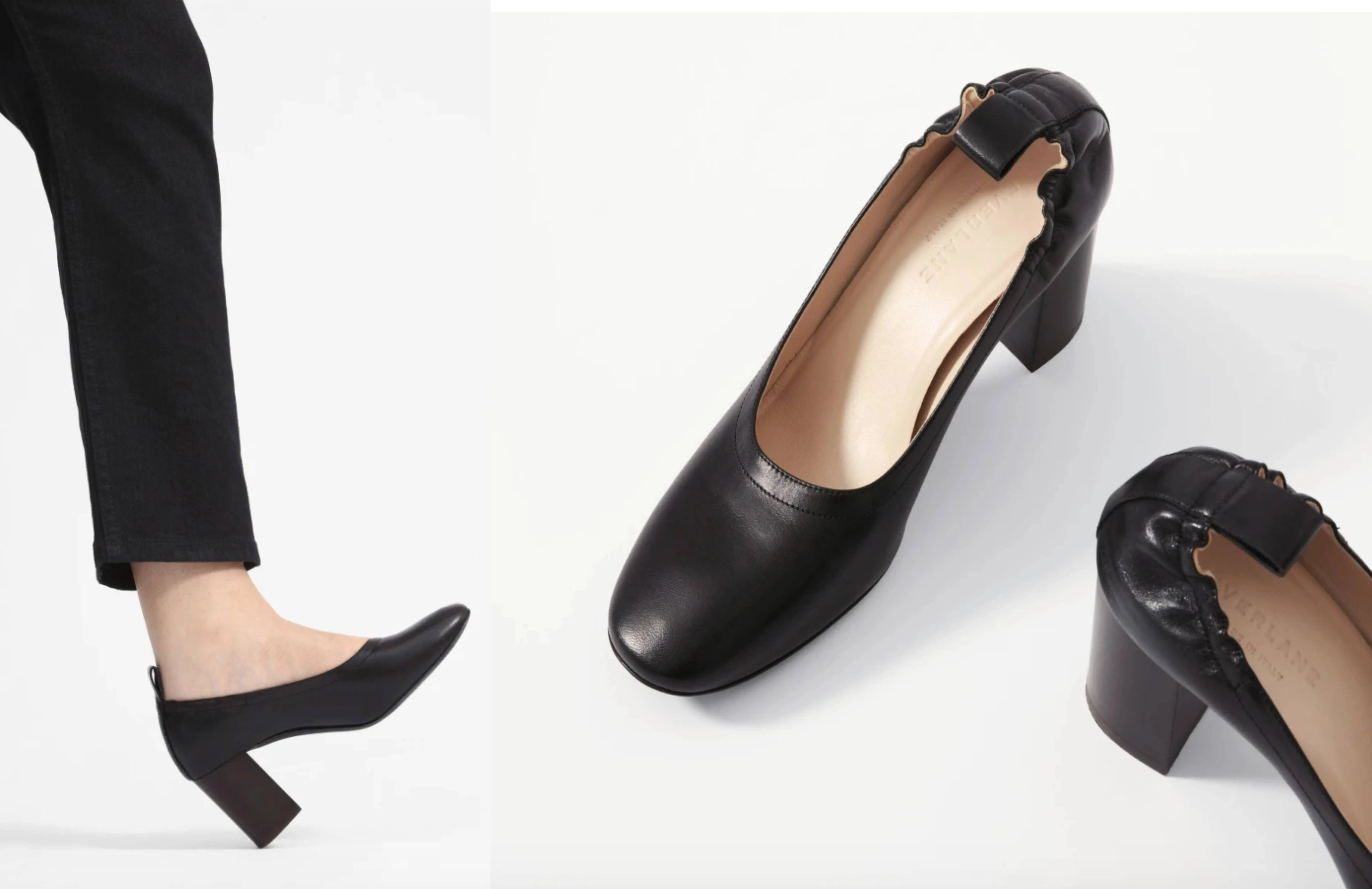 The Day High Heel (Black Stacked)