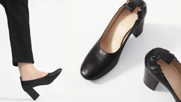 The Day High Heel (Black Stacked)