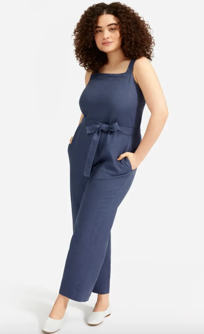 The Linen Jumpsuit (Blue Indigo)
