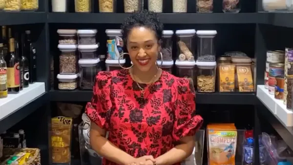 Tia Mowry Shows Off Her Pantry While in Quarantine