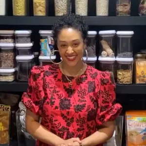 Tia Mowry Shows Off Her Pantry While in Quarantine