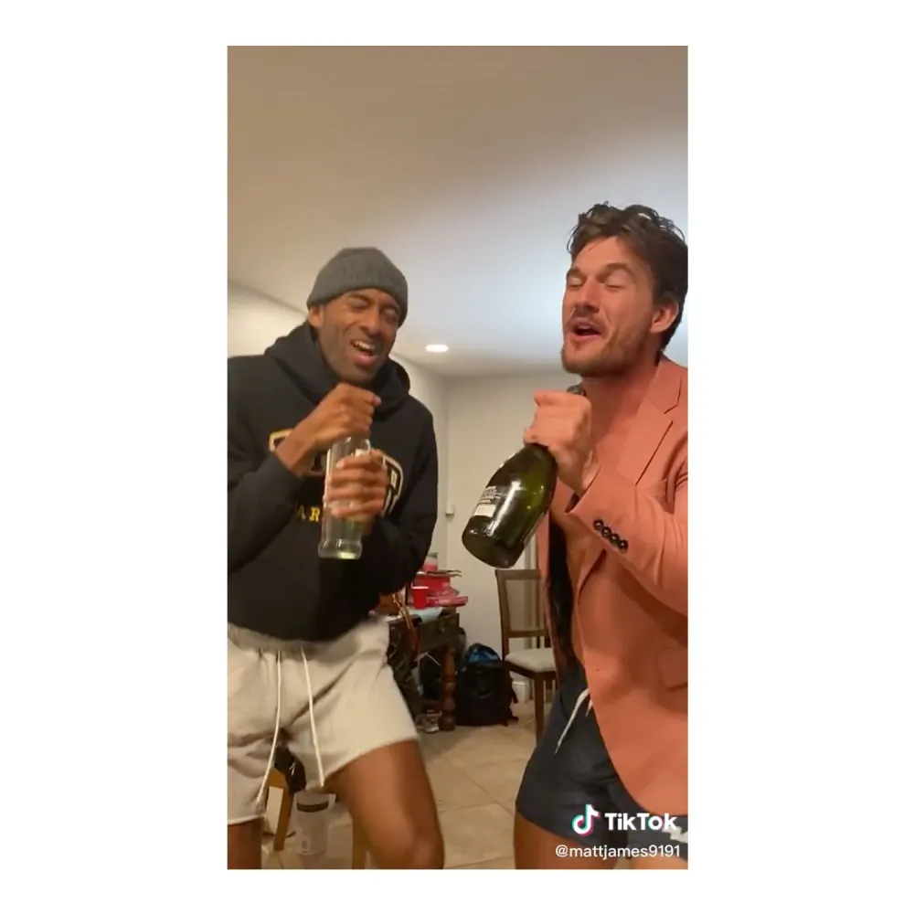 Tyler Cameron Sings Into Wine Bottle After Ex Gigi Hadid Pregnancy News