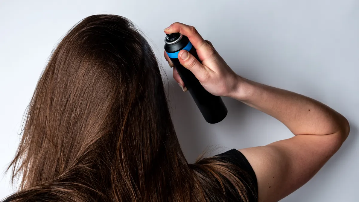 dry shampoo stock image