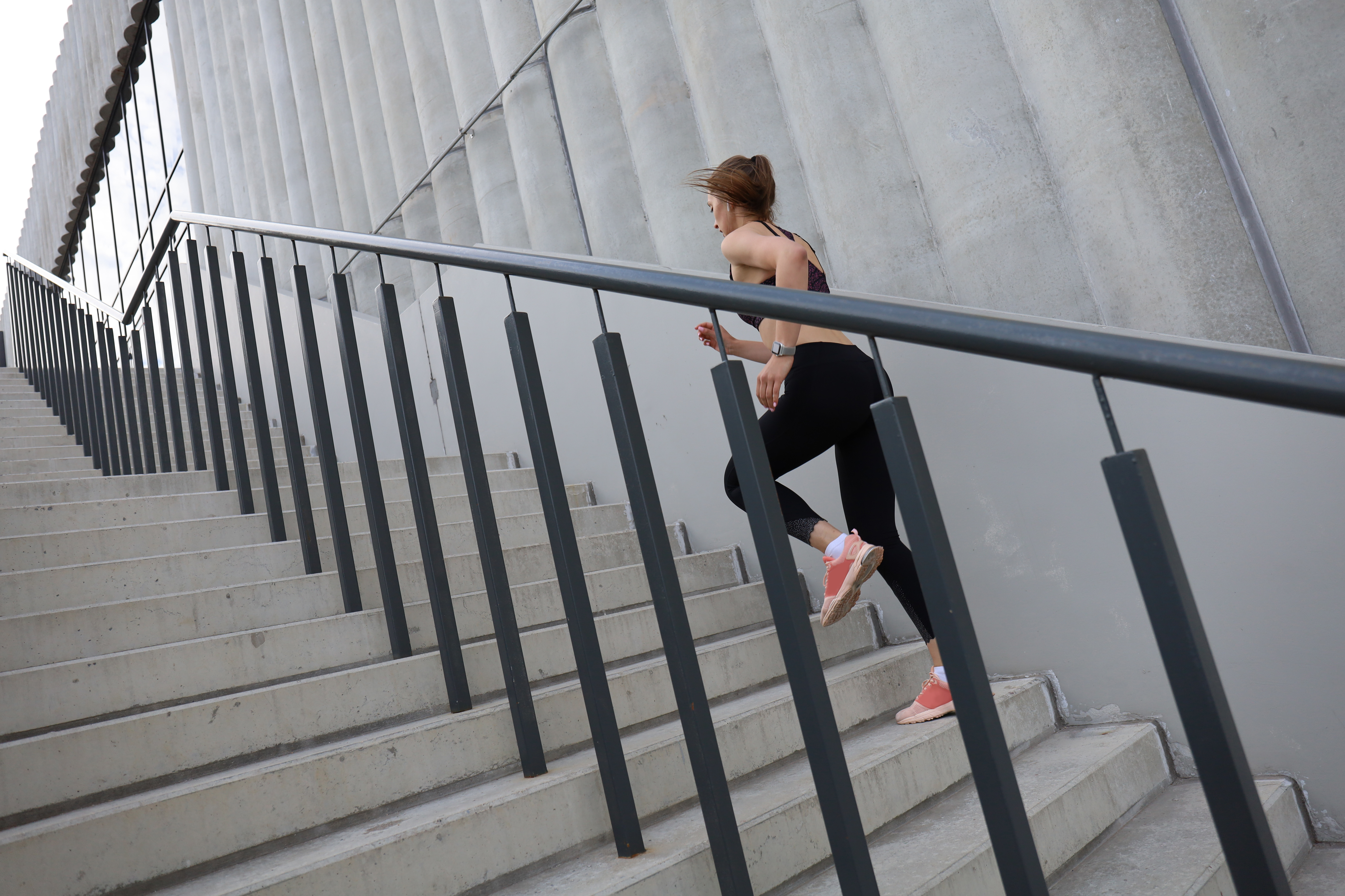 woman running stock photo