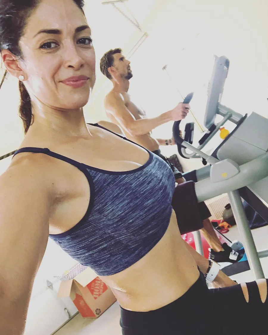 Michael Phelps and Nicole Phelps Celebrity Couples Working Out