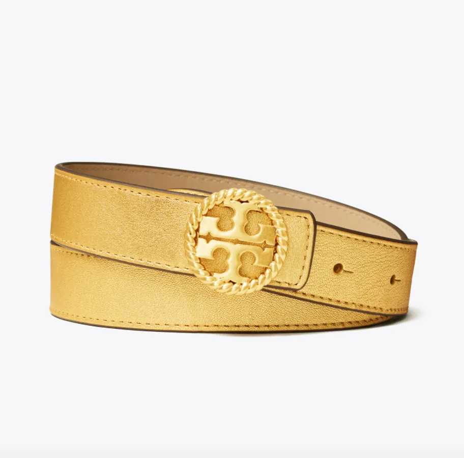 1 1/2&Prime; Twisted Logo Belt (Gold)
