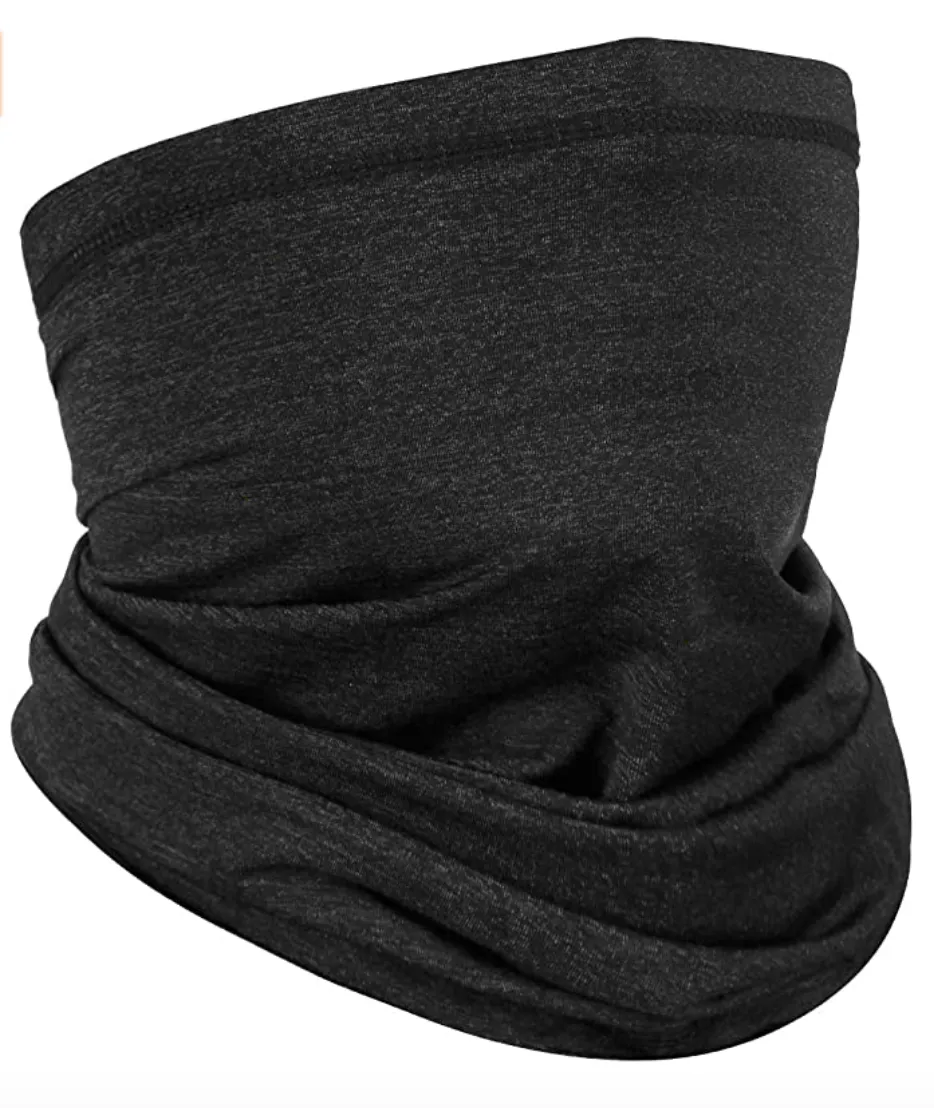 Achiou Neck Gaiter Face Scarf (Heather Black)