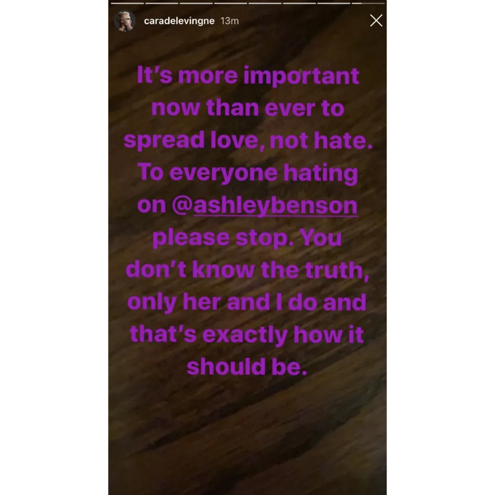 Cara Delevingne Ashley Benson G-Eazy comment