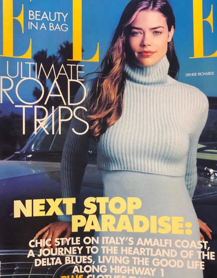 Elle Cover Denise Richards Magazine Cover