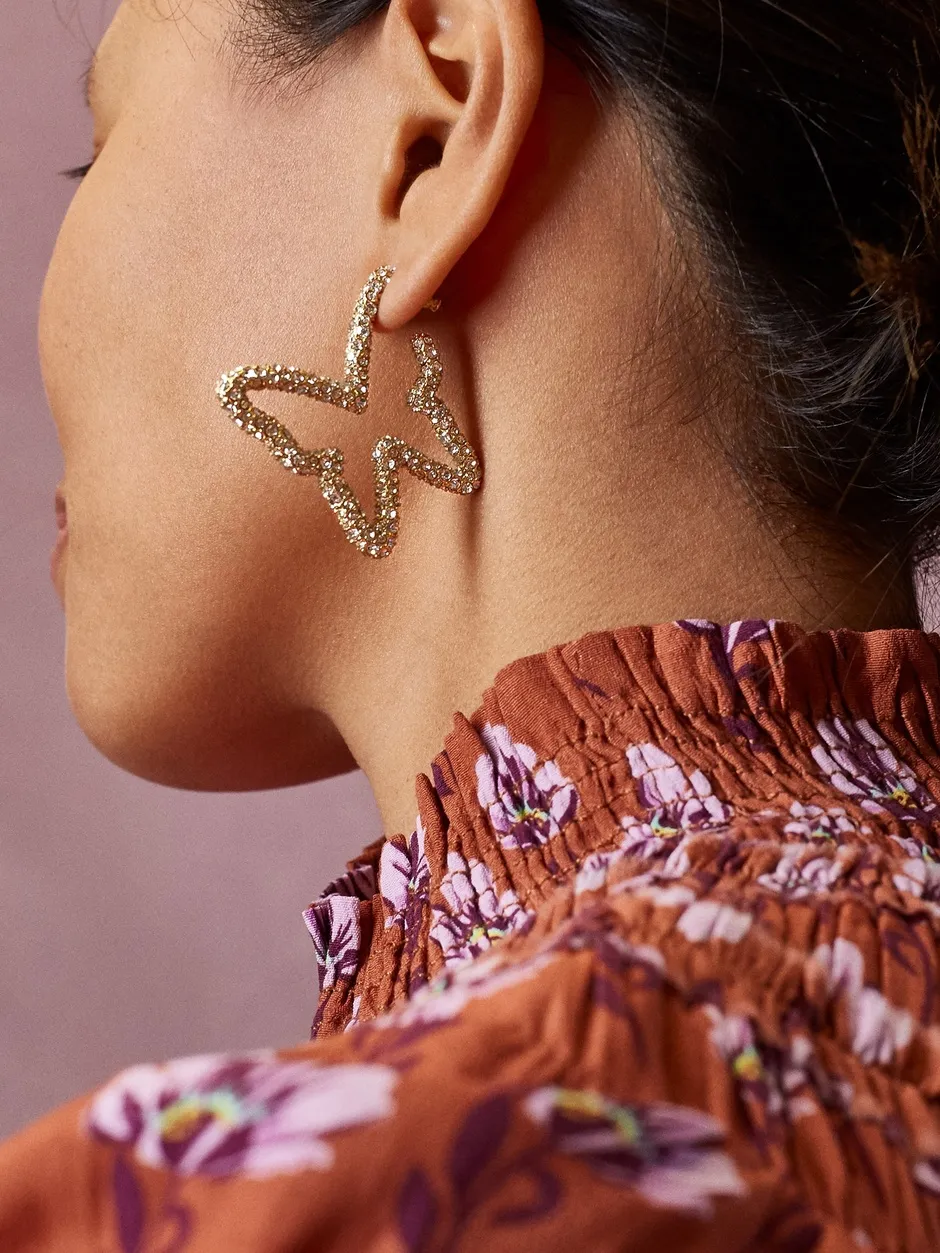 Gossamer Pavé Hoop Earrings