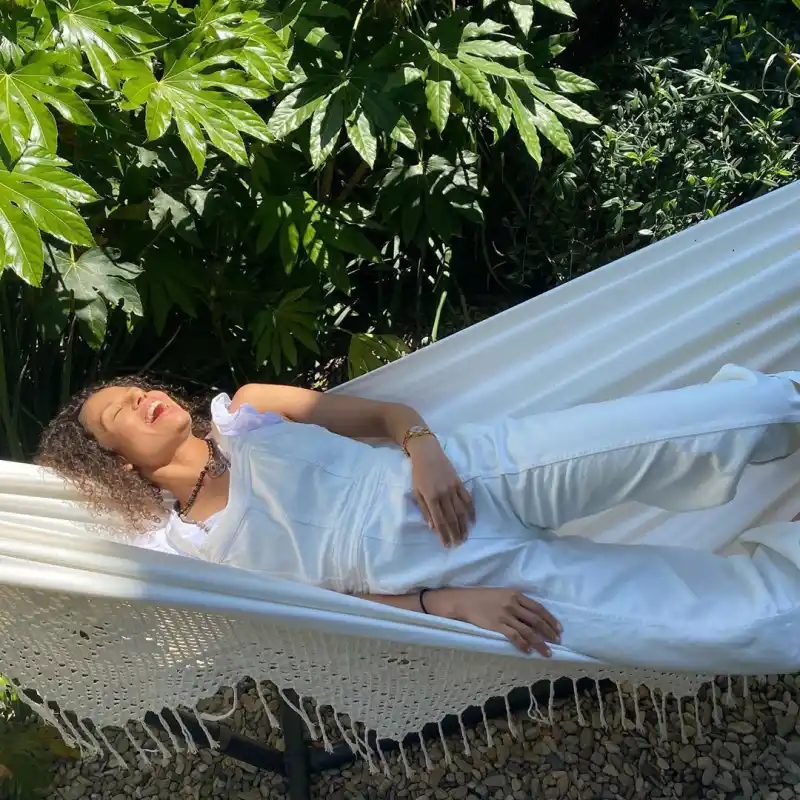 Gugu Mbatha-Raw hammock