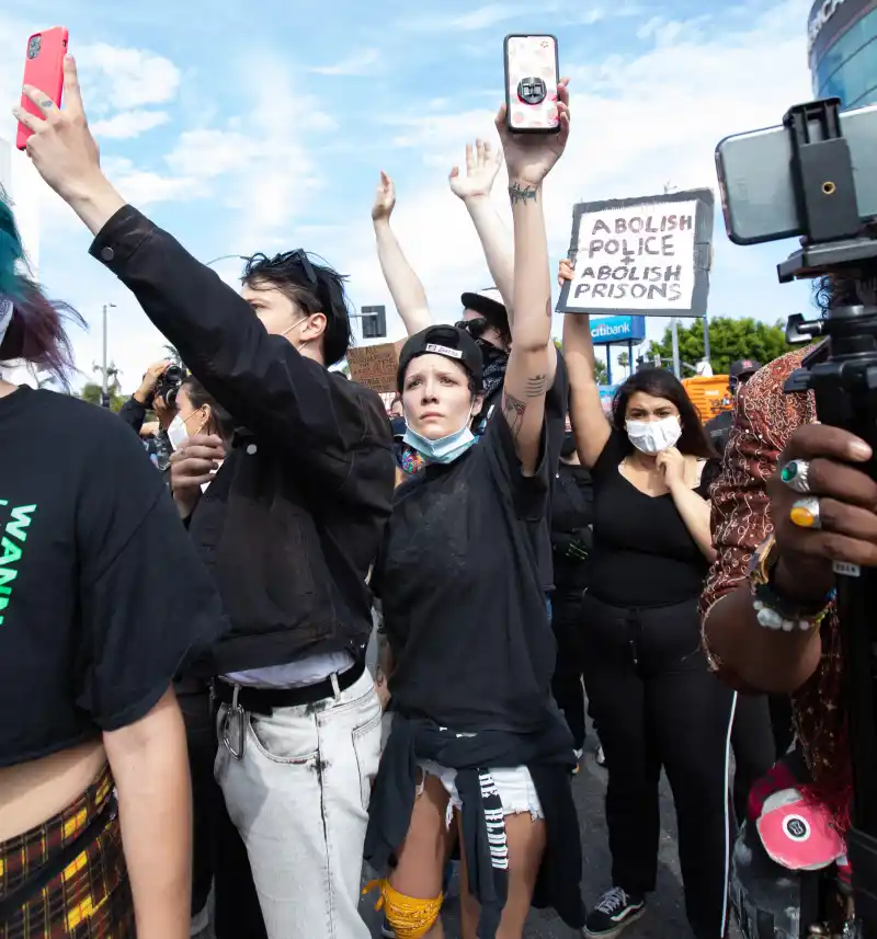 Halsey Steps Out With Ex Youngblud at L.A. Protest Amid Rumored Evan Peters Split
