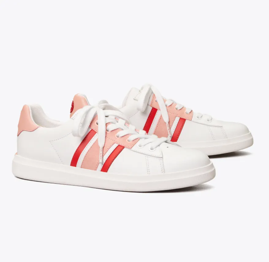 Howell Court Striped Sneaker (Sport Lipstick / Light Pink)