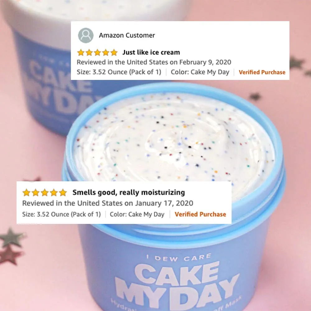 I DEW CARE Cake My Day Hydrating Sprinkle Wash-Off Facial Mask