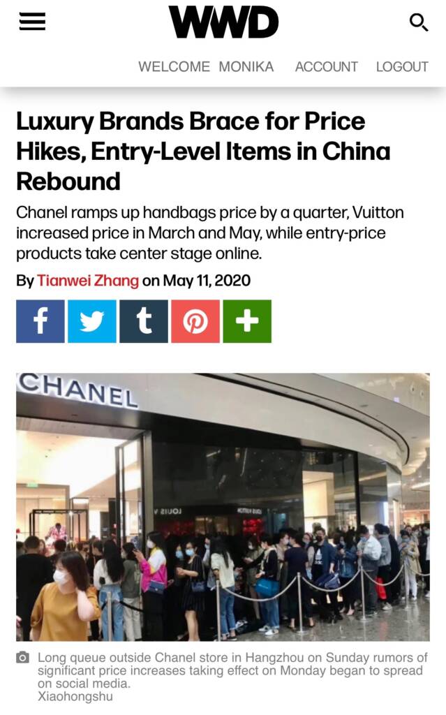 Chanel Price Increase 2020 ,Queues in China After Reports of Chanel Price Increases,Queues in China After Reports of Chanel Price Increases - Replica Handbags Reviews