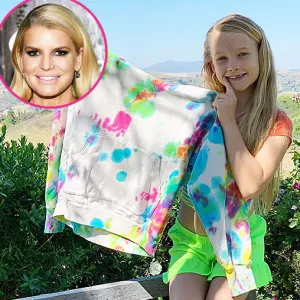 Jessica Simpson Daughter Maxwell Makes a Tie-Dye Sweatshirt for the Singer for Mothers Day