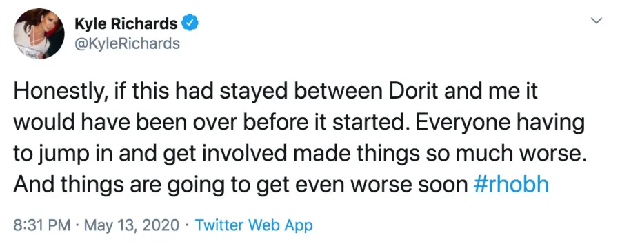 Kyle Richards Accuses Denise Richards of Staging Scenes on The Real Housewives of Beverly Hills