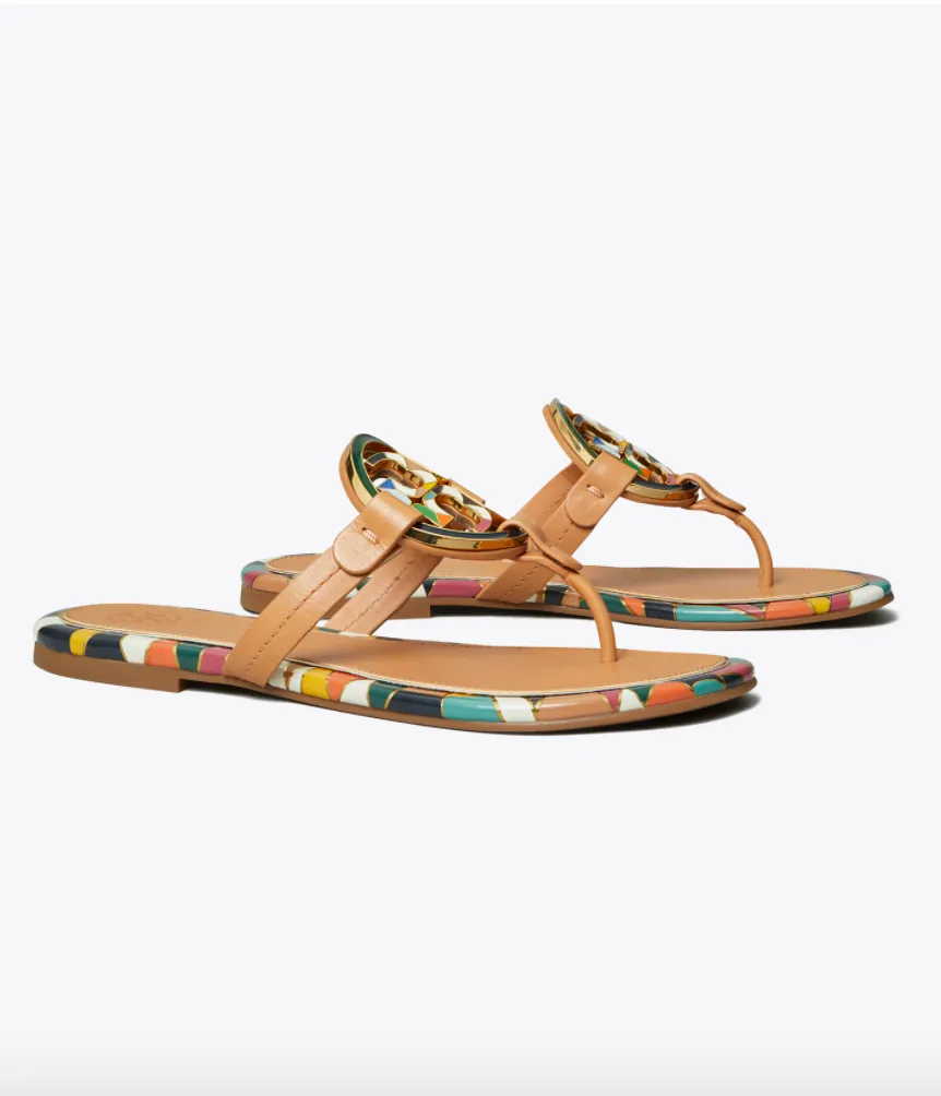 Miller Enamel-Logo Sandal (Aged Vachetta)