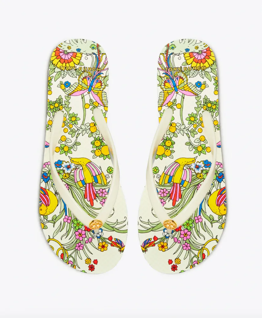 Printed Thin Flip-Flop (New Ivory : New Ivory Promised Land)