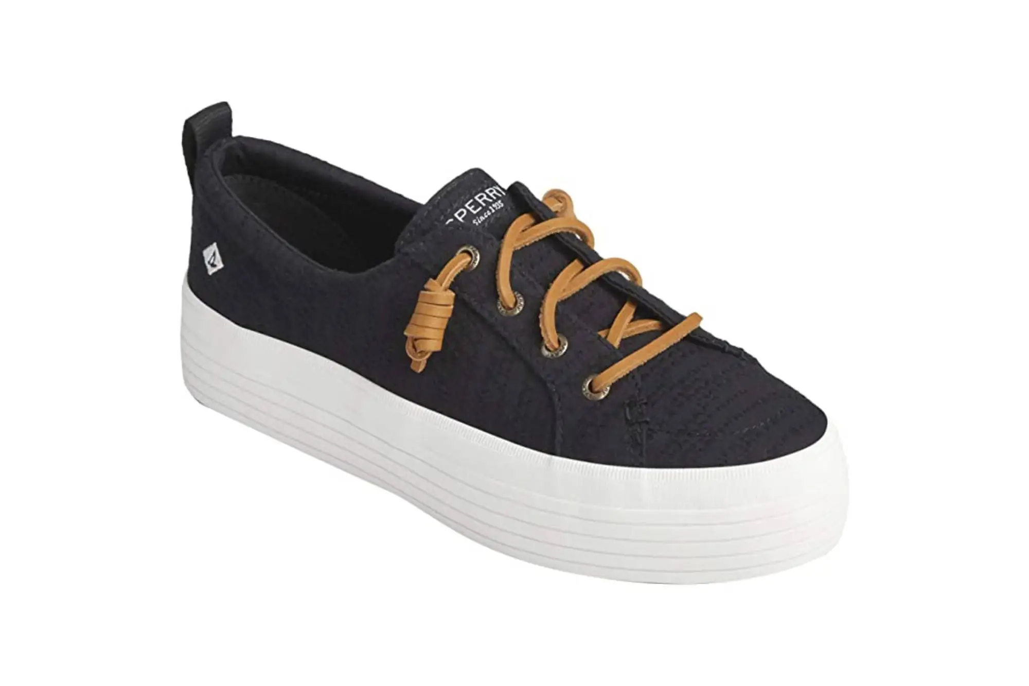 Sperry Crest Vibe Platform Smocked (Black)