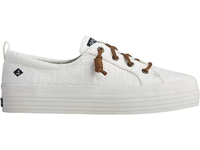 Sperry Crest Vibe Platform Smocked (White)