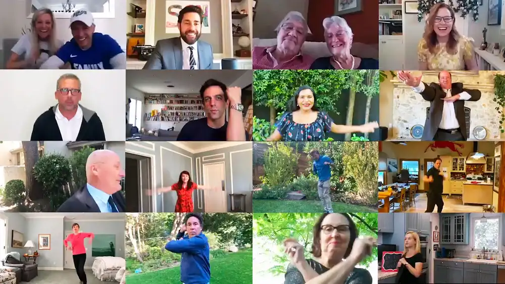 The Office Cast Recreates Jim and Pam Wedding Dance in Zoom Reunion