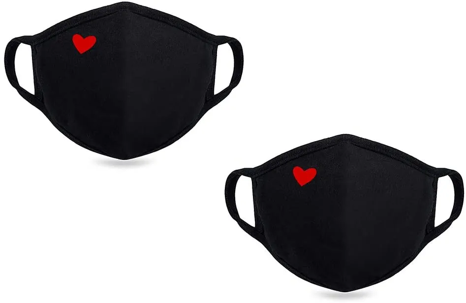 Yiiza Fashion Cute Heart Face Cover (2 Pack)