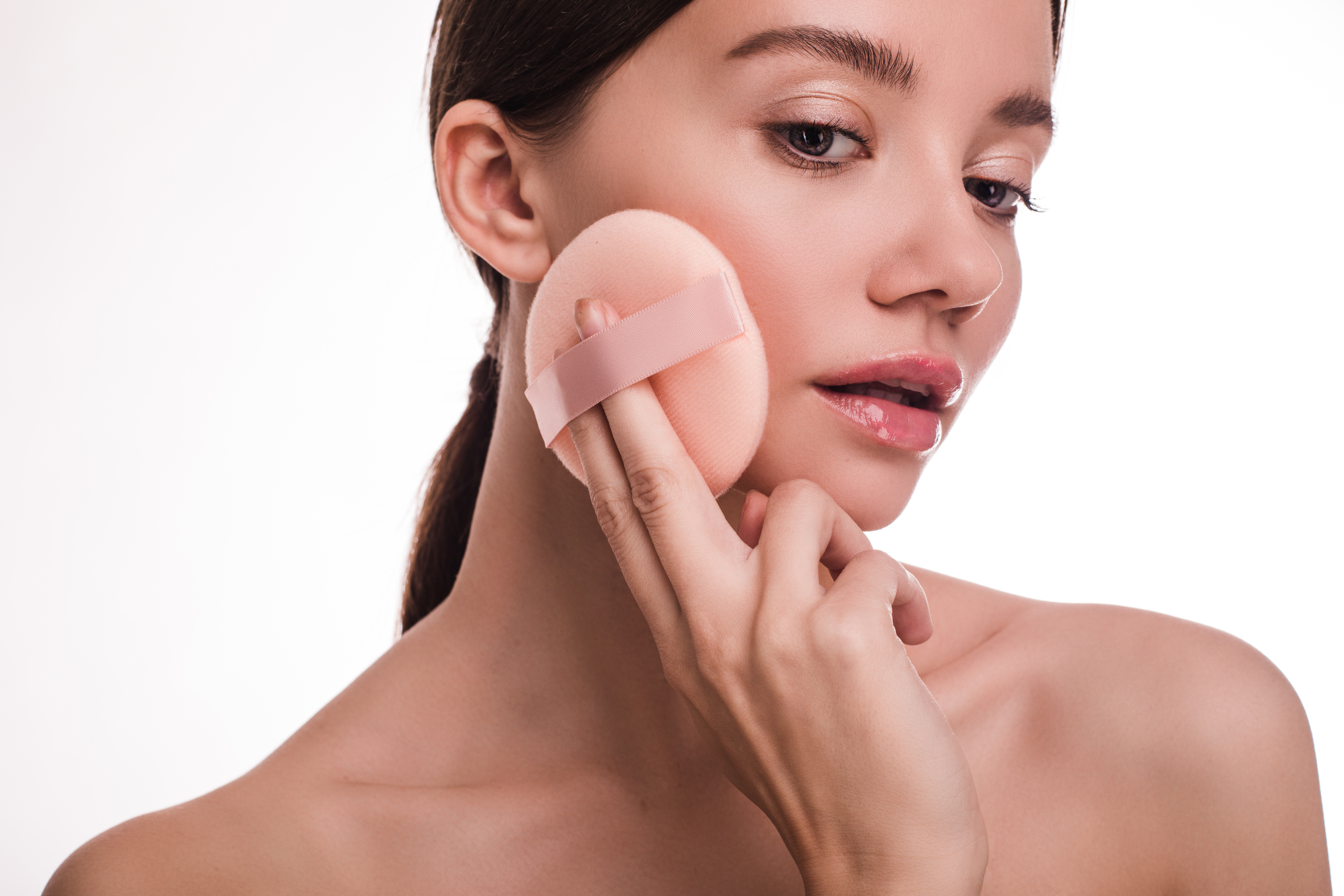 glowing skin stock photo