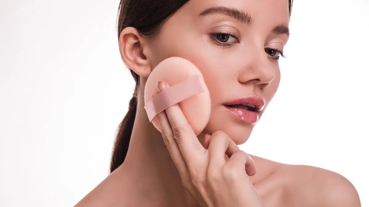 glowing skin stock photo