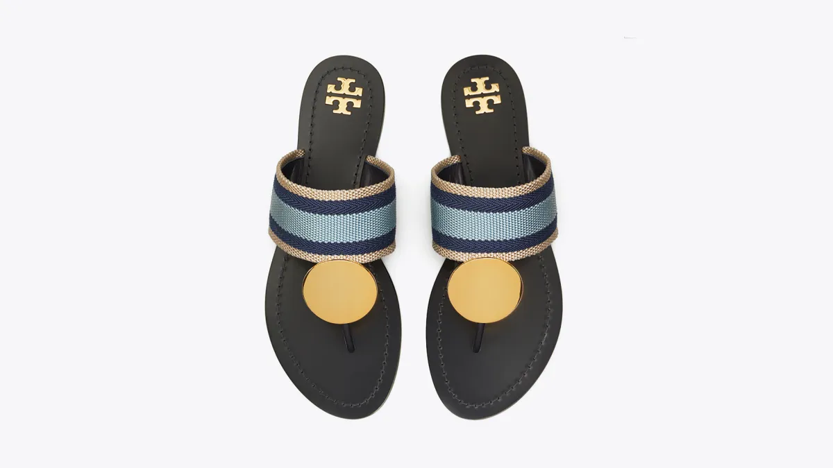 Patos Striped Disk Sandal
