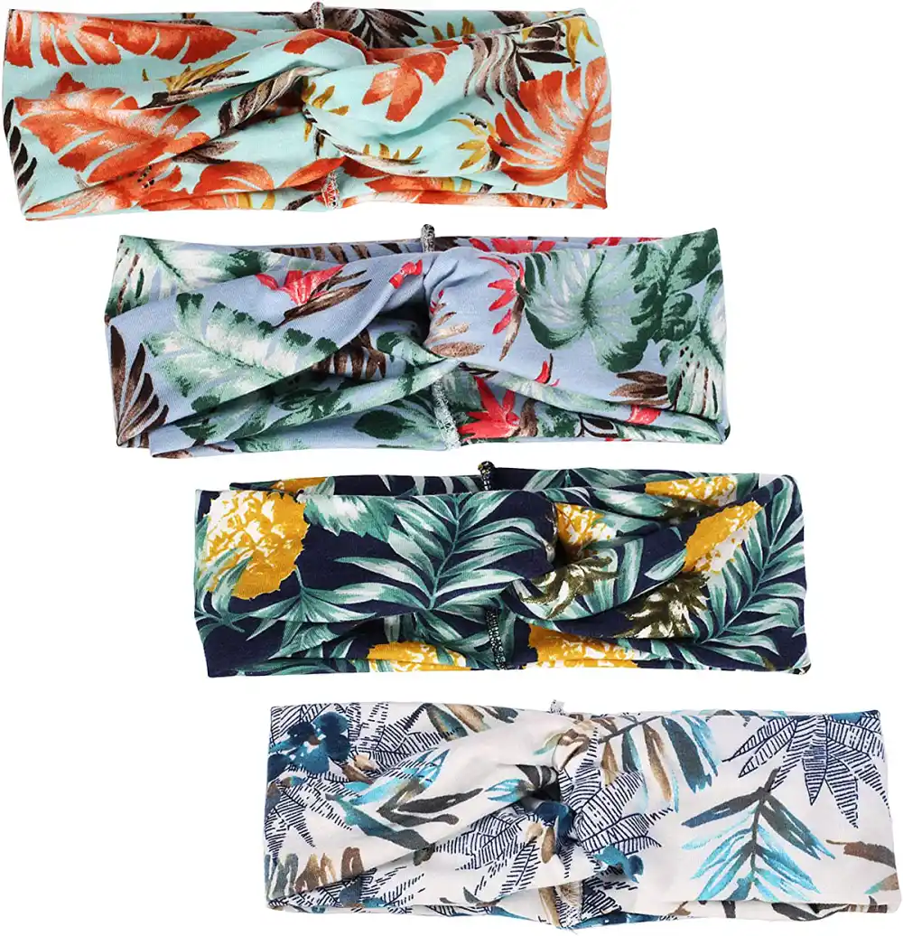 ELACUCOS 4-Pack Boho Headbands