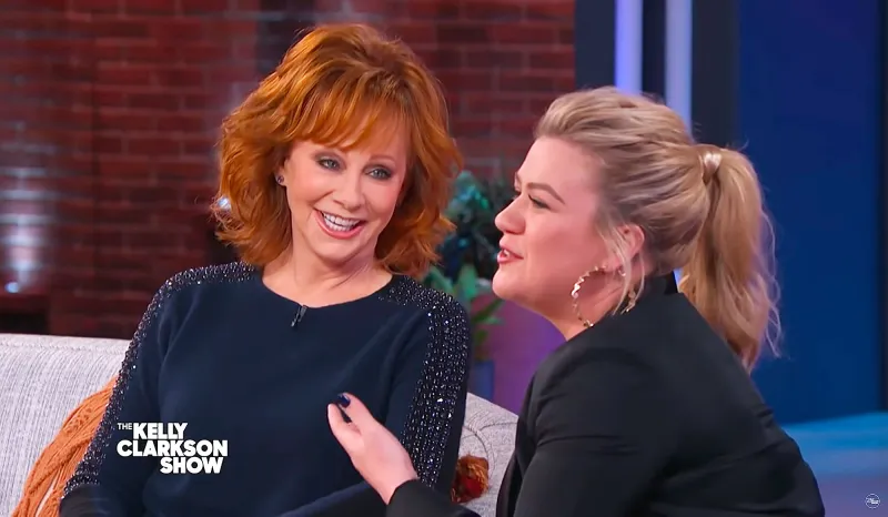 Reba McEntire and Kelly Clarkson on The Kelly Clarkson Show Inside Kelly Clarkson Close Bond With Estranged Husband Brandon Blackstock Former Stepmom Reba McEntire