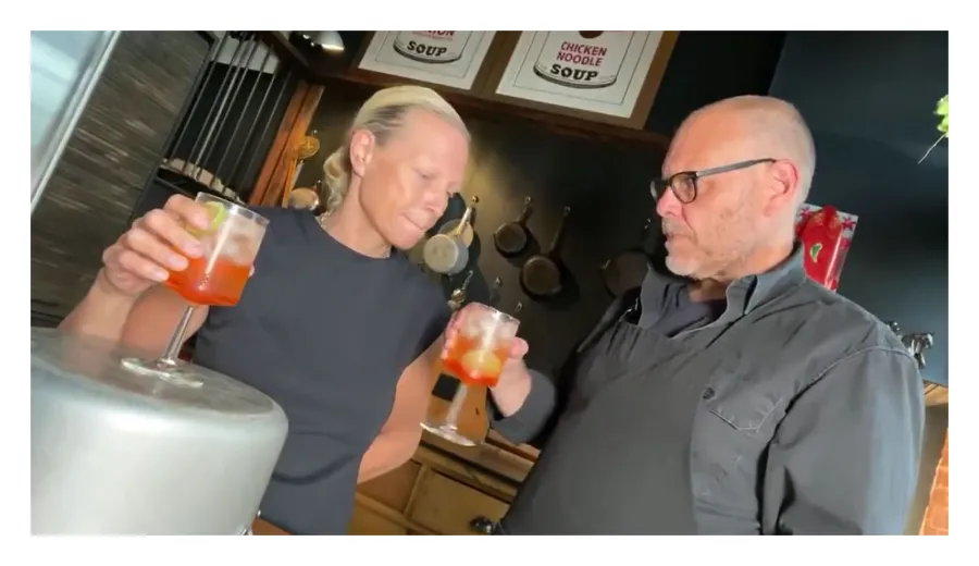 Alton Brown and Elizabeth Ingram Celeb Couples Cooking Together