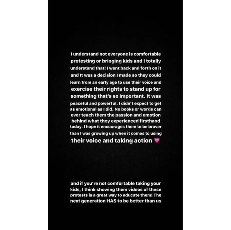 Amanda Stanton Defends Bringing Daughters to Protest Supporting Black Lives Matter Movement