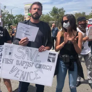 Ben Affleck and Ana de Armas protesting Black Lives Matter