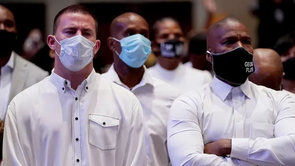 Channing Tatum Jamie Foxx Attend George Floyds Houston Memorial Service