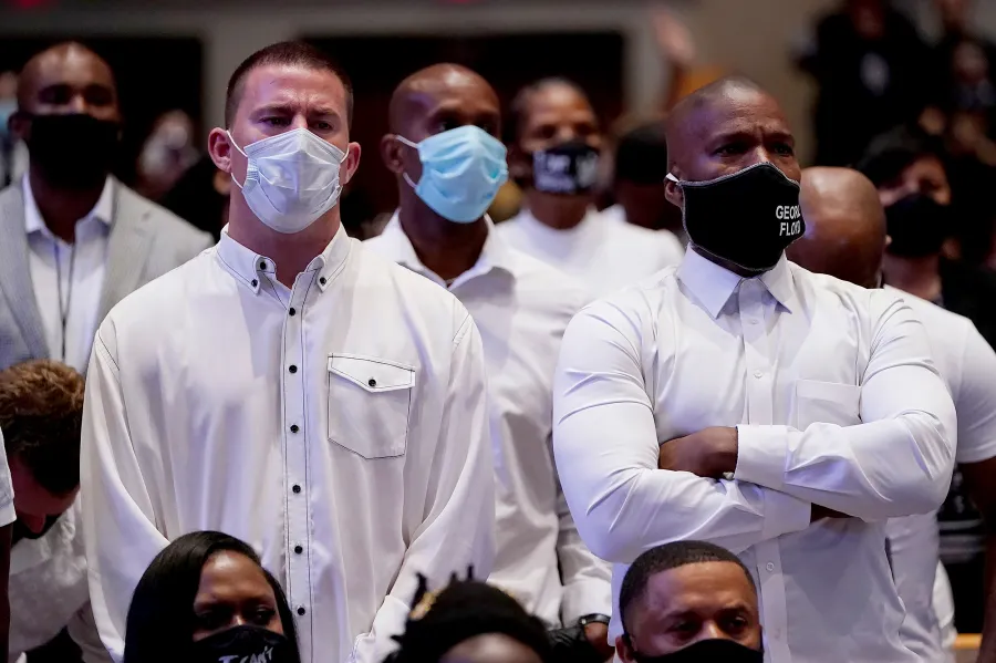 Channing Tatum Jamie Foxx Attend George Floyds Houston Memorial Service