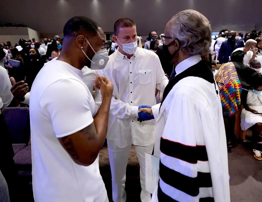 Channing Tatum Jamie Foxx Attend George Floyds Houston Memorial Service