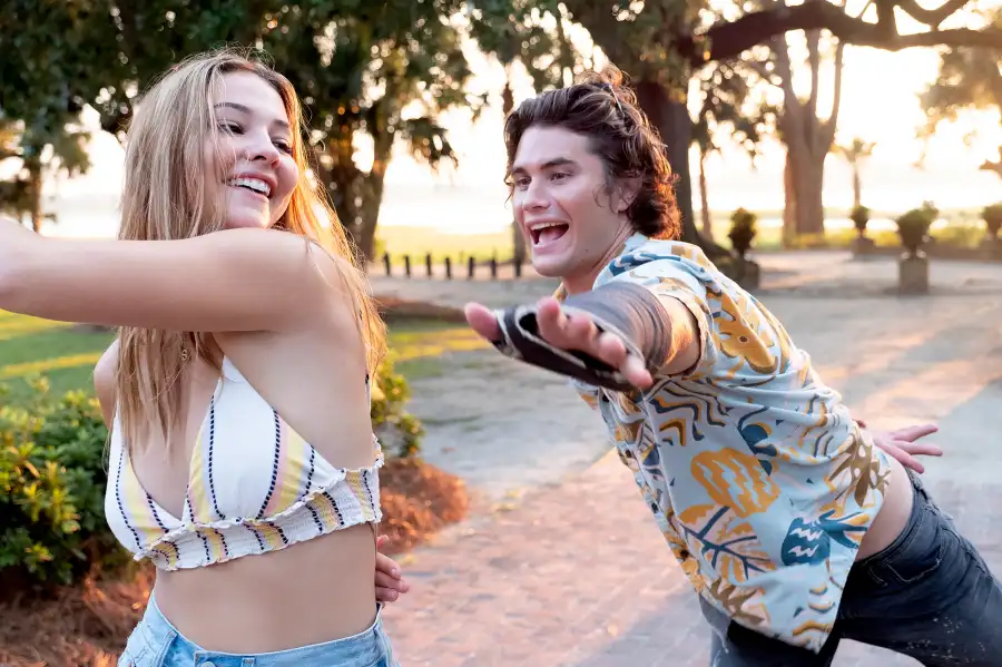 Chase Stokes Madelyn Cline behind the scenes