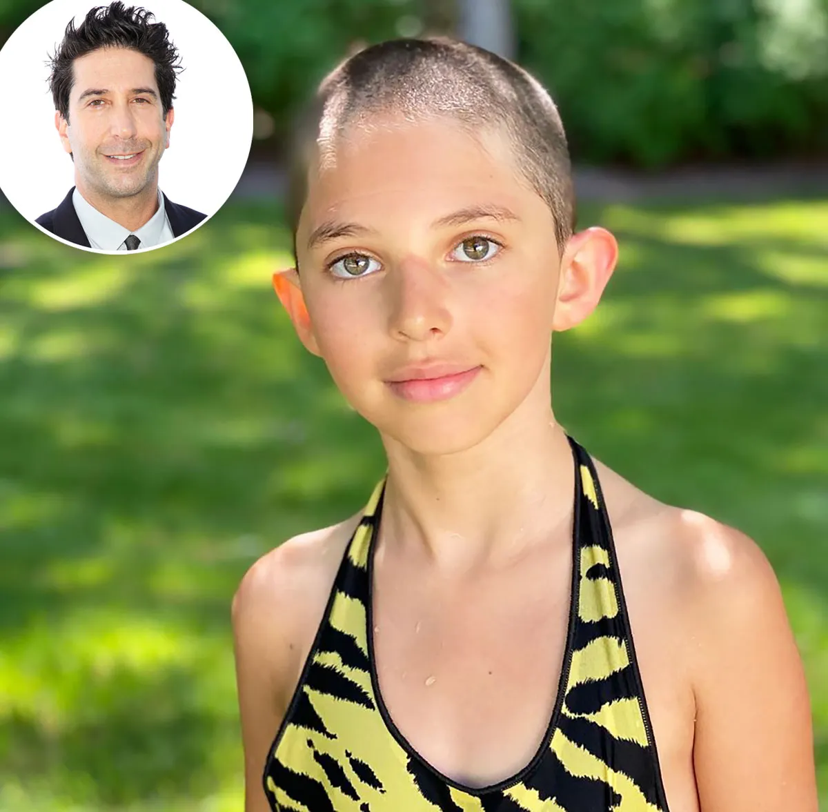 David Schwimmer's Daughter Cleo, 9, Stuns With Newly Shaved Head