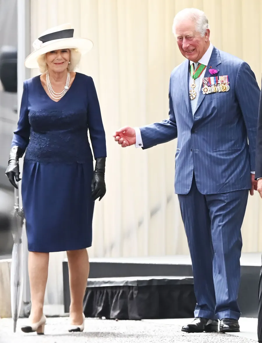 Duchess Camilla Pairs a Dress With Gloves for Appearance After Lockdown