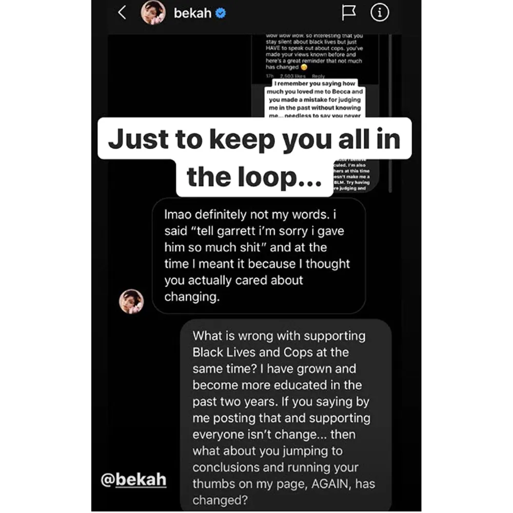 Garrett Says Bekah No Longer Invited Over After BLM Disagreement