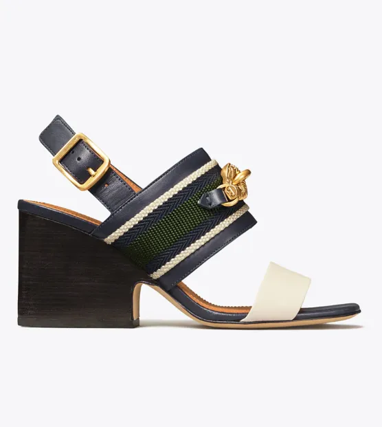 Jessa Block Heel Sandal (Perfect Navy)