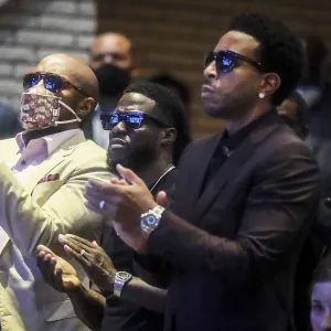 Kevin Hart and Ludacris Attend George Floyd Memorial Service After His Death