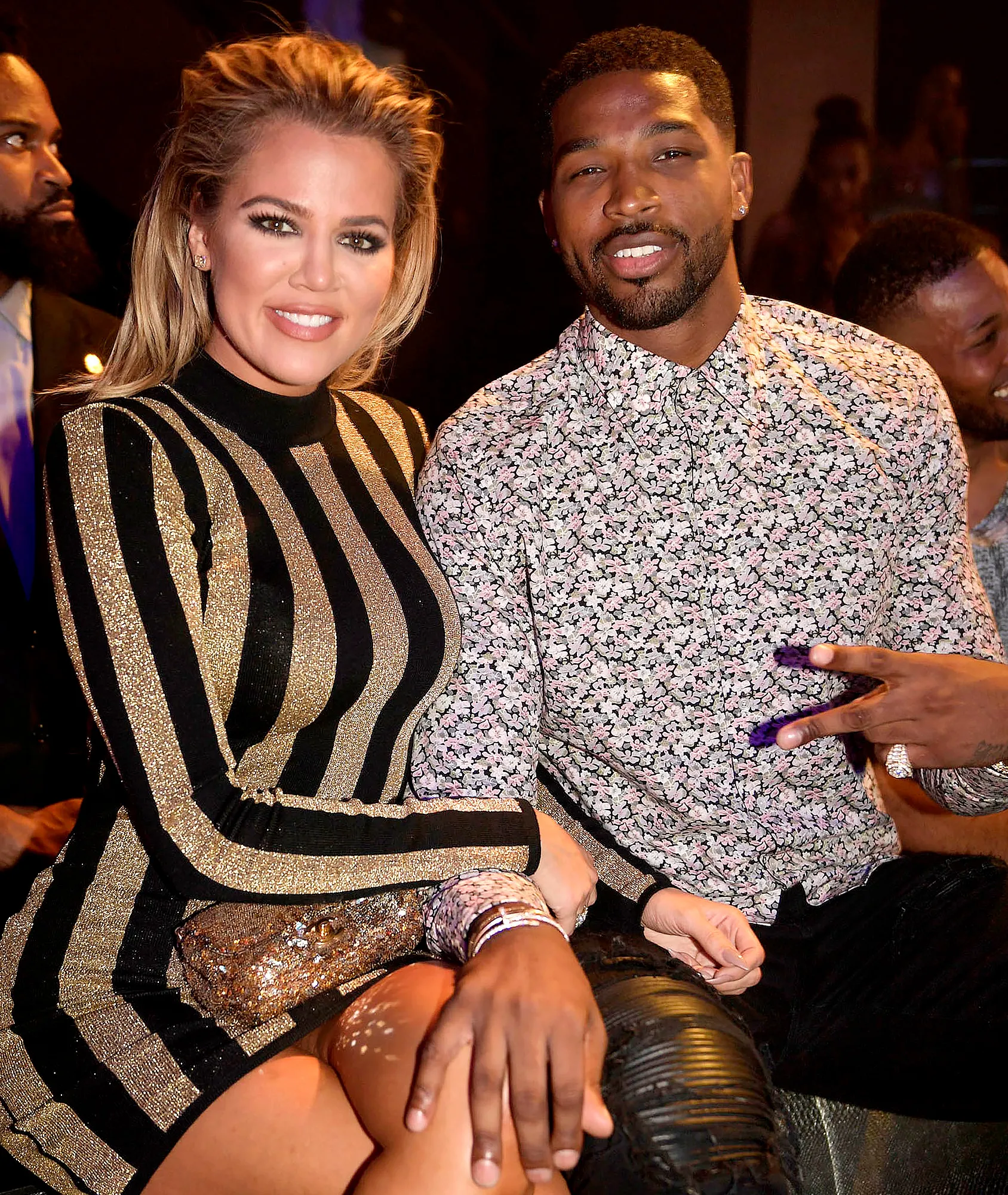 Khloe Kardashian and Tristan Thompson Look Awfully Cozy at Friend Birthday Party 2