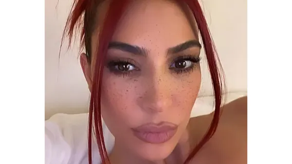 Kim Kardashian Dyes Her Hair Red