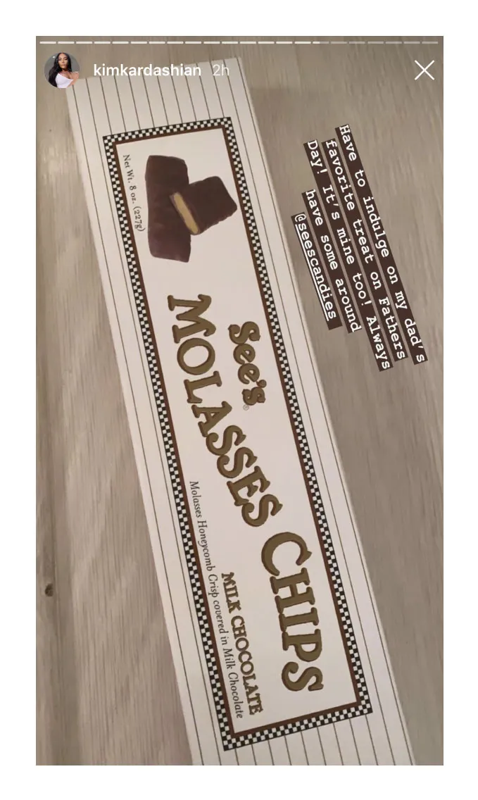 Kim Kardashian Instagram Celebrate Fathers Day Food